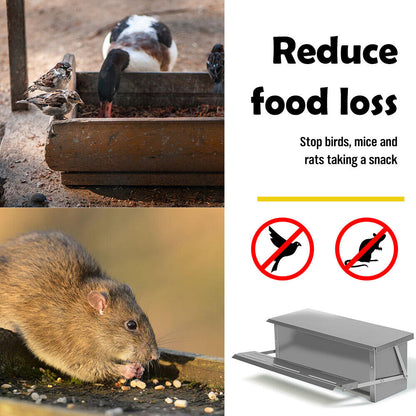 10KG Automatic Chicken Feeder – 12.5L Garden Farm Food Storage Box Stand for Poultry