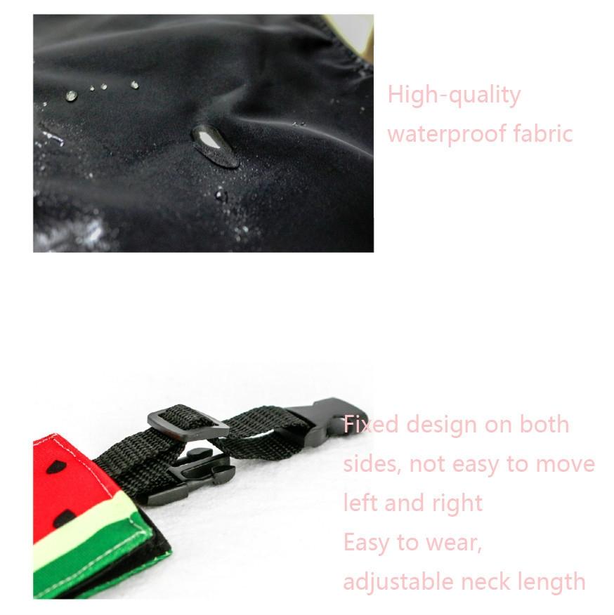Refreshing Avocado Pet Scarf Three-Layer Thickened Waterproof Saliva Towel - Size L