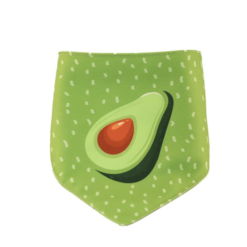 Refreshing Avocado Pet Scarf Three-Layer Thickened Waterproof Saliva Towel - Size Xxl
