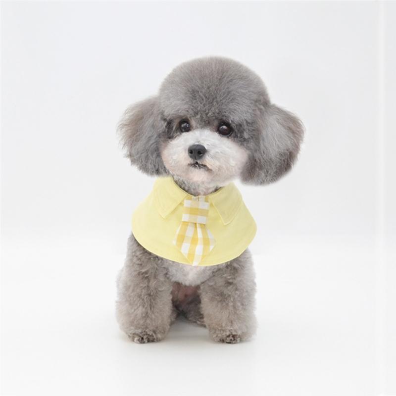 Pet Shawl Scarf Saliva Towel Dog Clothes Accessories - Size L - Green
