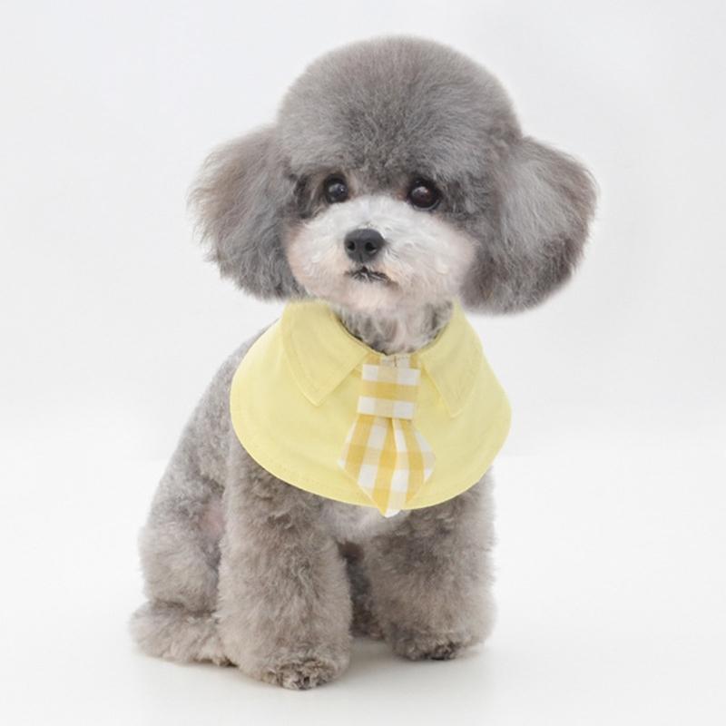 Pet Shawl Scarf Saliva Towel Dog Clothes Accessories - Size L - Green