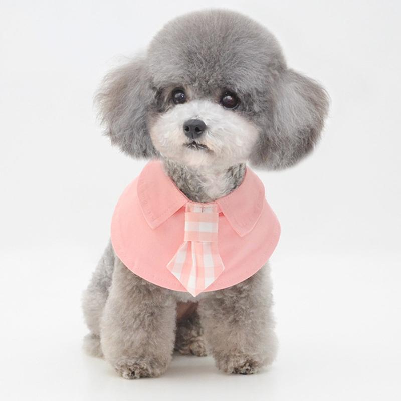 Pet Shawl Scarf Saliva Towel Dog Clothes Accessories - Size L - Green