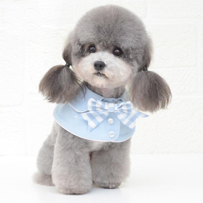 Pet Accessories Dog Small Shawl Bib Saliva Towel Triangle Scarf - Size S - Light Pink