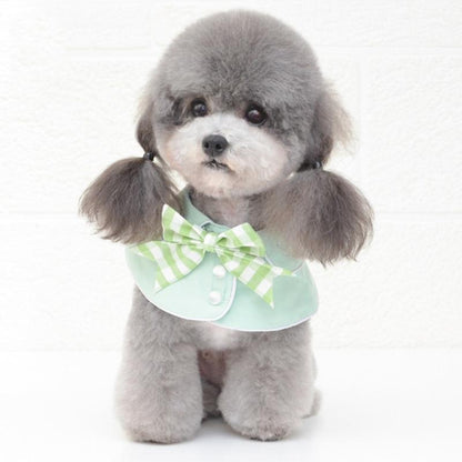 Pet Accessories Dog Small Shawl Bib Saliva Towel Triangle Scarf - Size L - Light Yellow