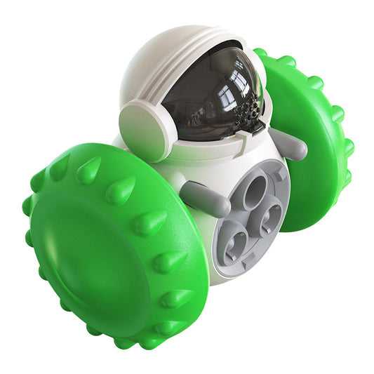 Vibe Geeks Pet Food Dispenser Tumbler Dog Treat Toy - Green